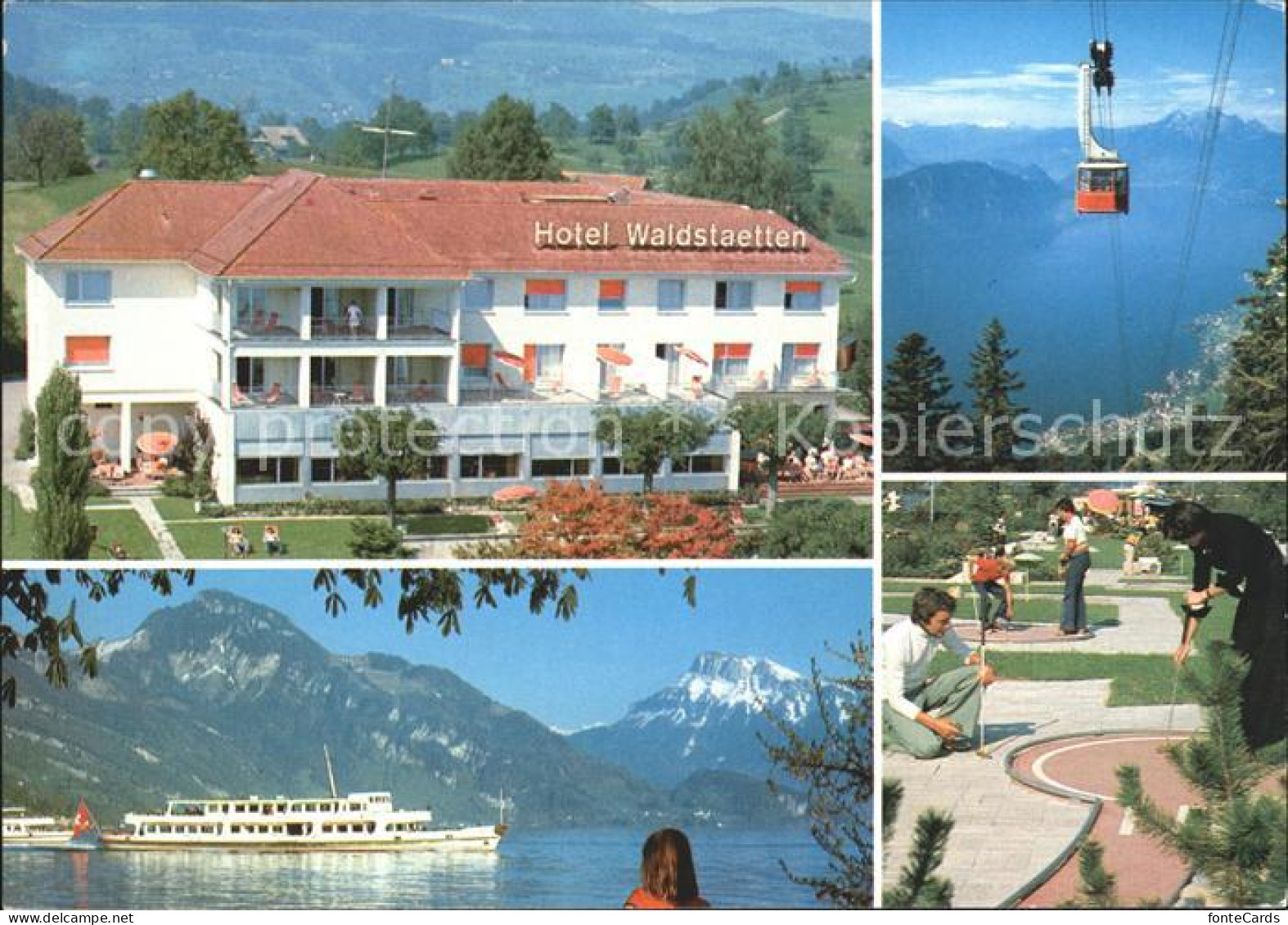 11852287 Weggis Vierwaldstaettersee Hotel Waldstaetten Seilbahn Minigolf Weggis - Sonstige & Ohne Zuordnung