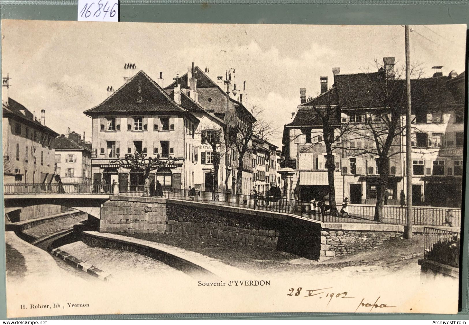 Souvenir D'Yverdon (Vaud) - La Thièle  Café Restaurant Vers 1902 (16'846) - Yverdon-les-Bains 