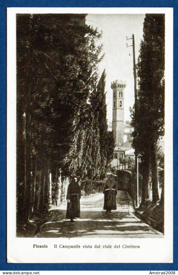 FIESOLE - IL CAMPANILE VISTO DAL VIALE DEL CIMITERO  - ITALIE - Firenze (Florence)