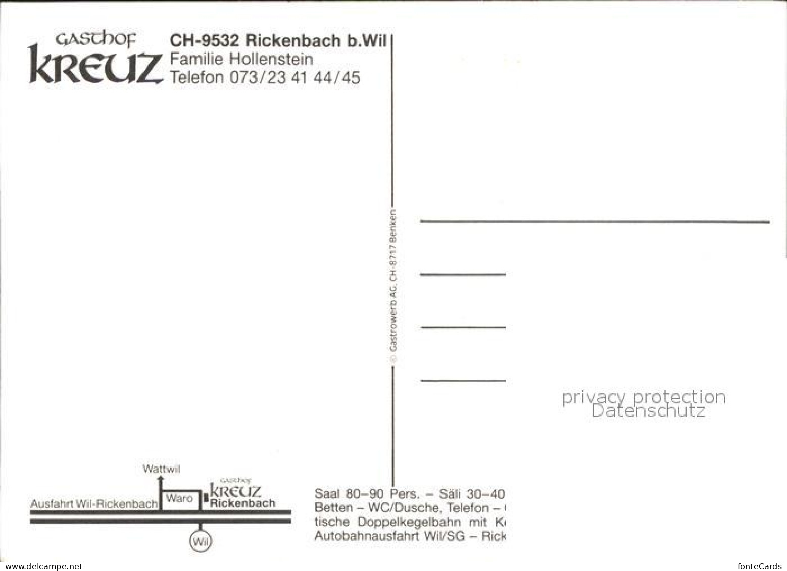 11852226 Rickenbach Wil Gasthof Kreuz  Rickenbach Wil - Other & Unclassified