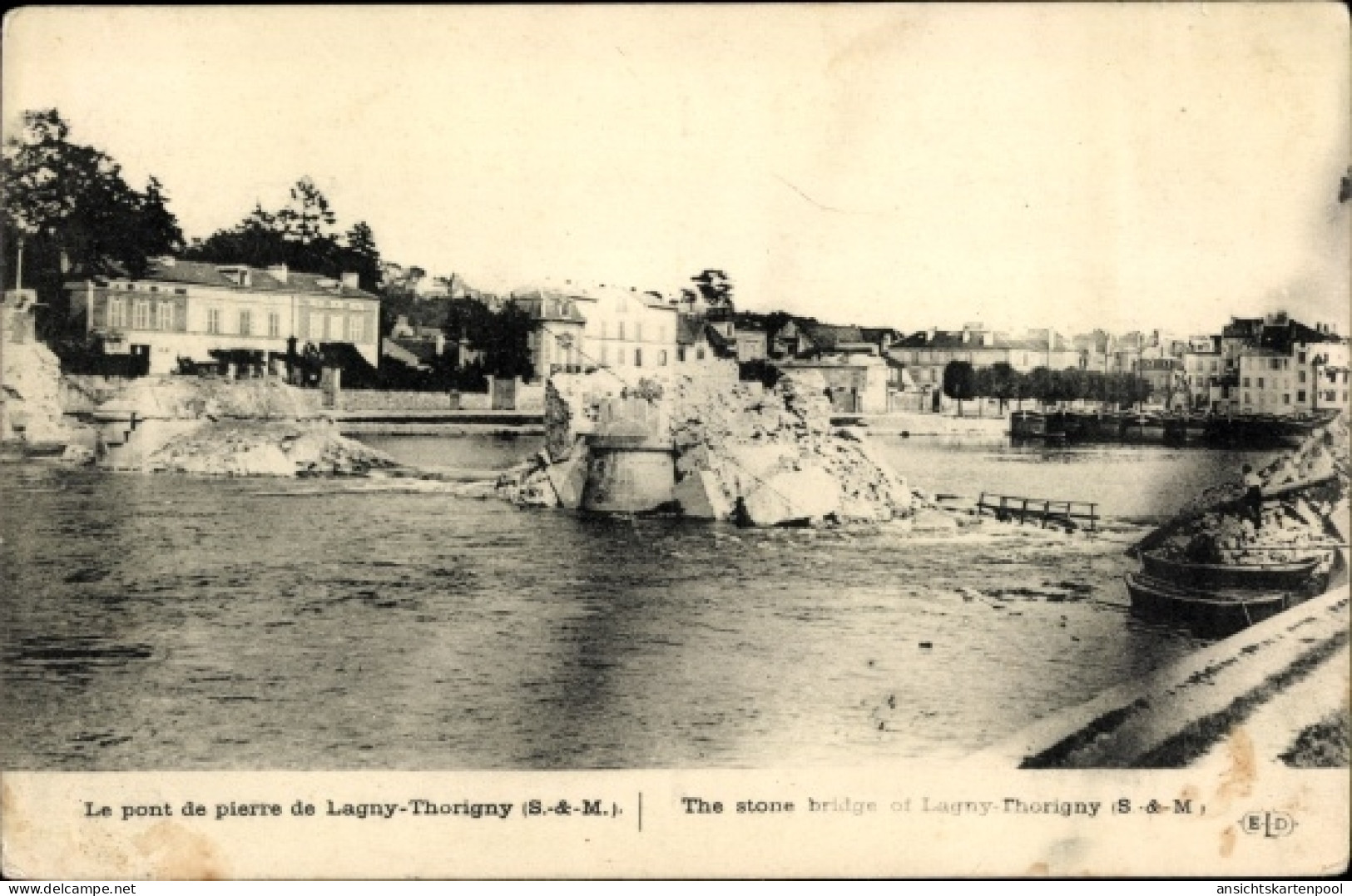 CPA Lagny Thorigny Seine Et Marne, Le Pont De Pierre - Autres & Non Classés