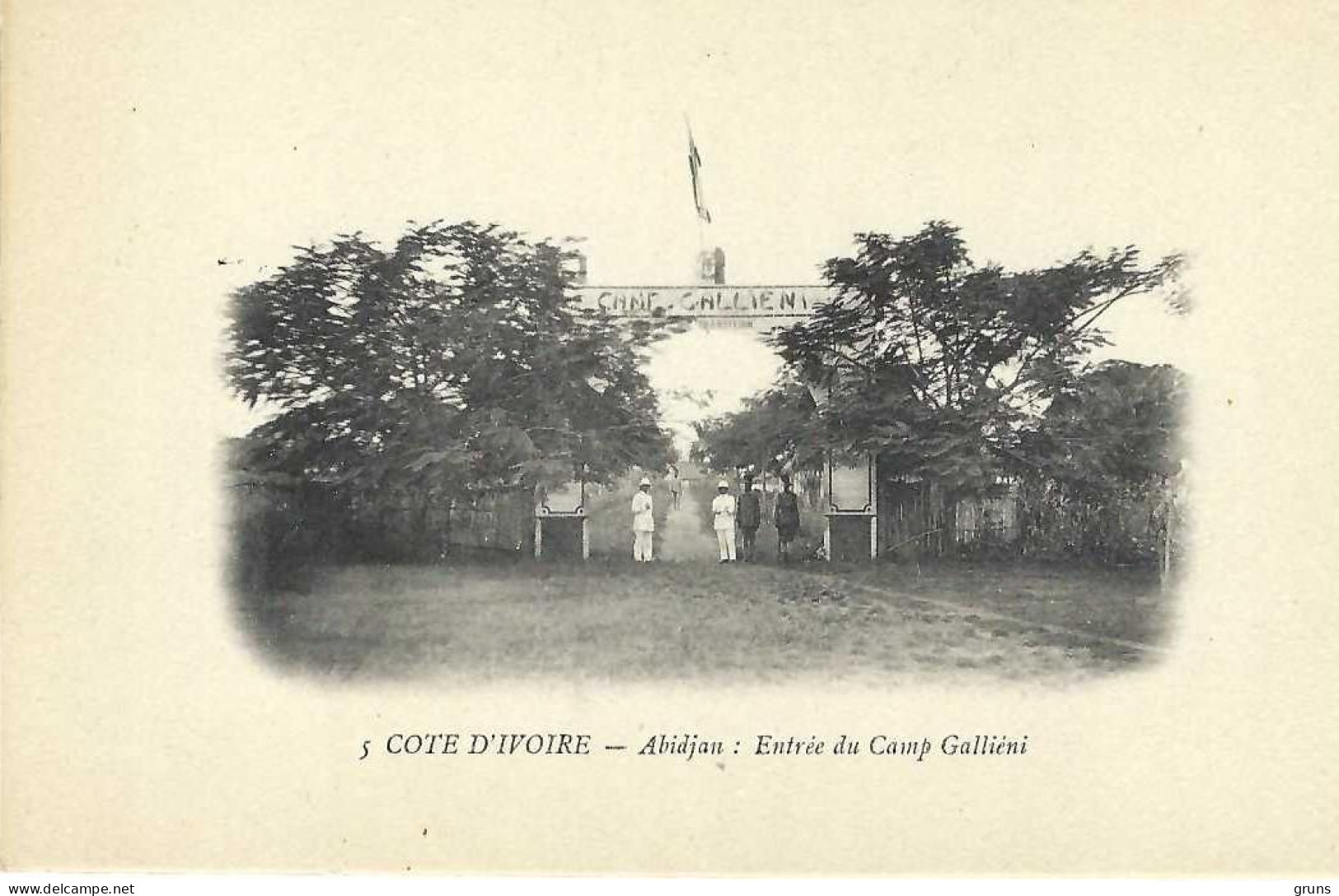 Cote D'Ivoire Abidjan Entrée Du Camp Galliéni, Rare - Côte-d'Ivoire