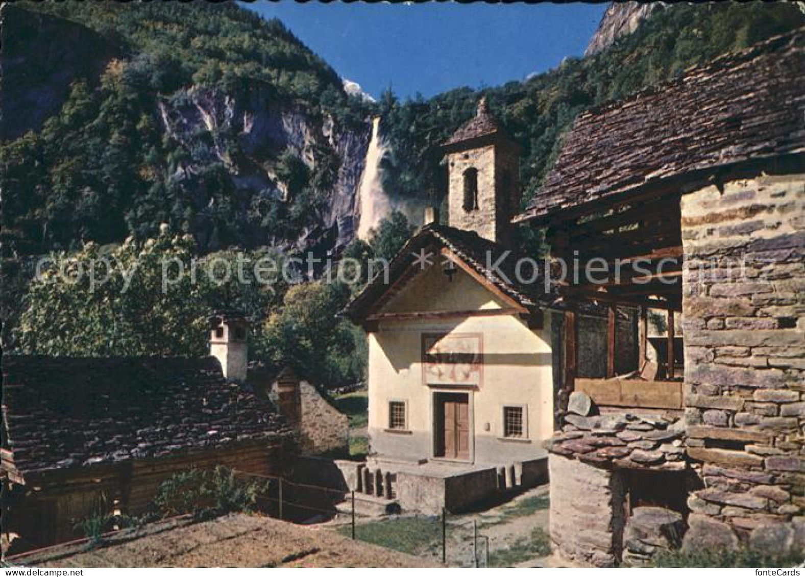 11851936 Foroglio Val Bavona Wasserfall Kirche Foroglio Val Bavona - Sonstige & Ohne Zuordnung