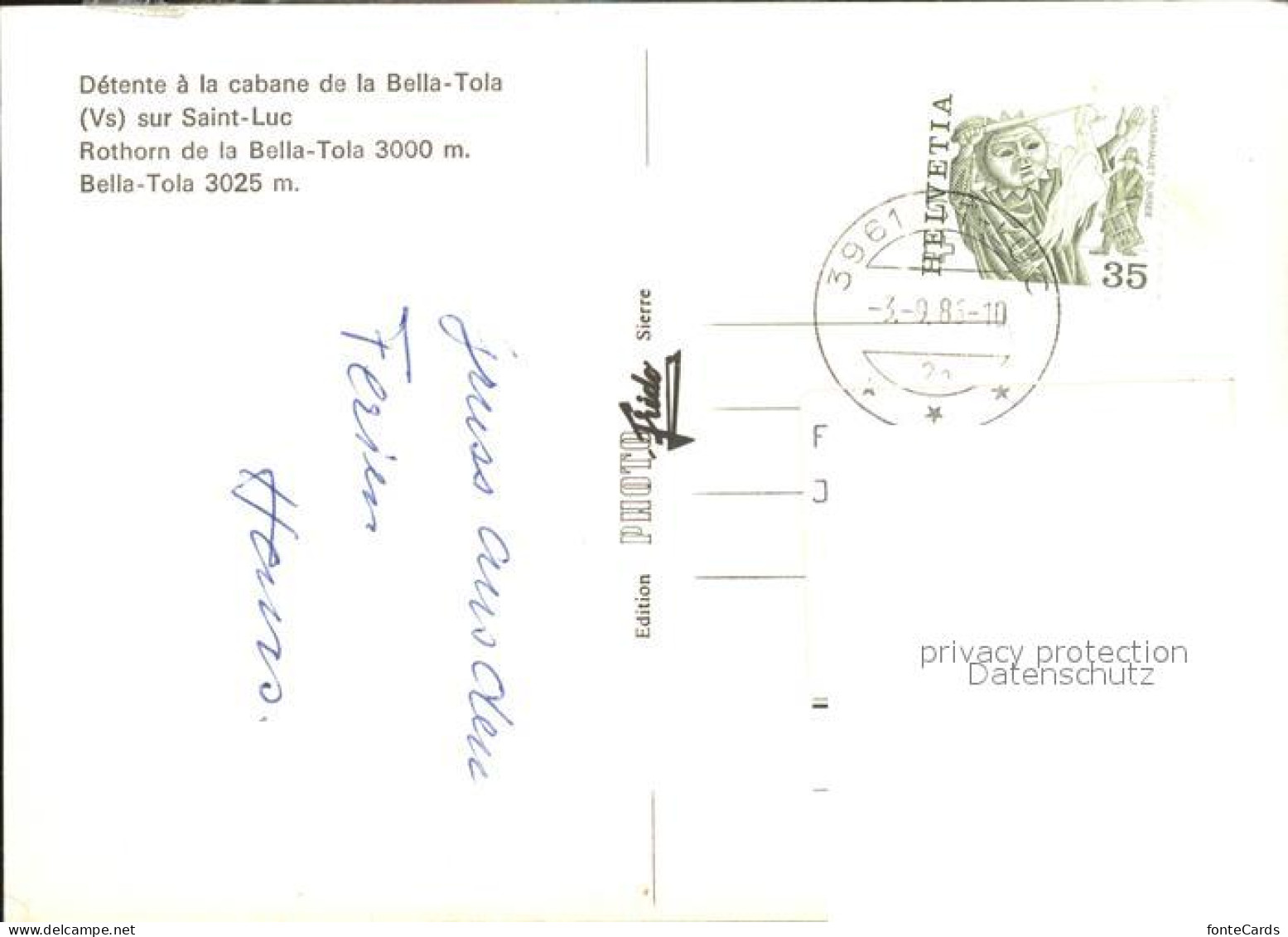 11851917 Bella Tola Vissoie Saint-Luc Rothorn  Bella Tola - Other & Unclassified