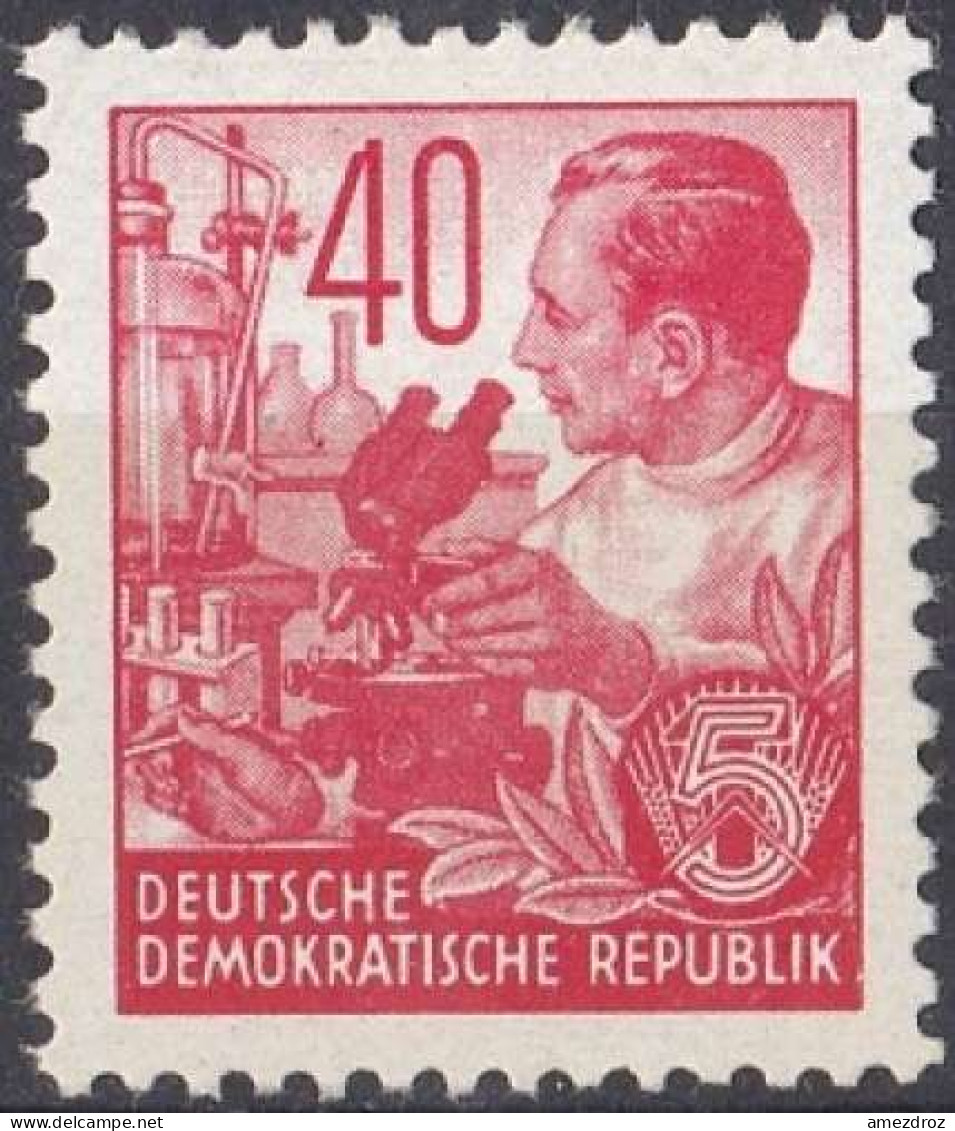 Allemagne RDA - DDR MH Impression Lithographique Du Plan Quinquennal De 1953 (H38) - Unused Stamps