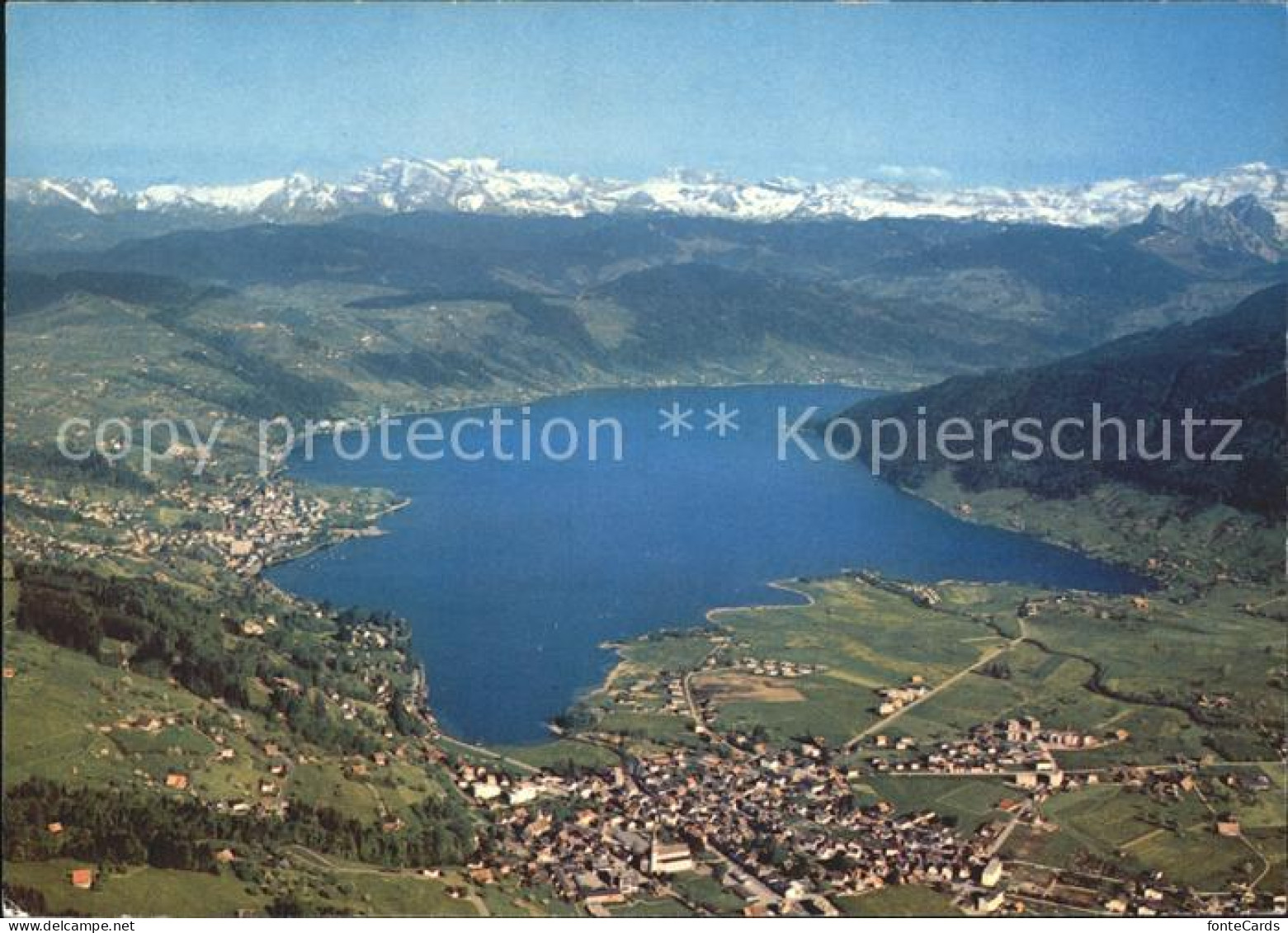 11851787 Aegerisee Aegerisee Unteraegeri Unter-Aegeri ZG Fliegeraufnahme Ober- U - Sonstige & Ohne Zuordnung