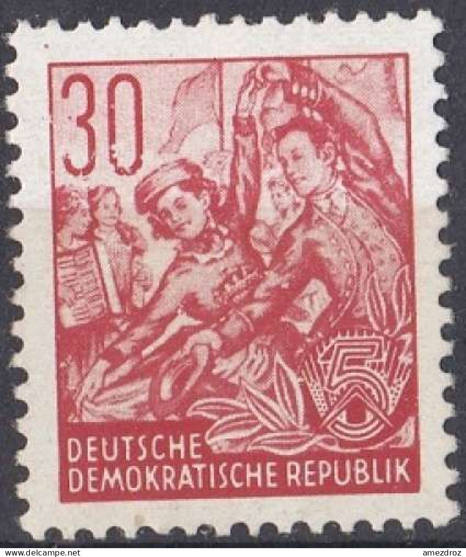 Allemagne RDA - DDR MH Impression Lithographique Du Plan Quinquennal De 1953 (H38) - Unused Stamps