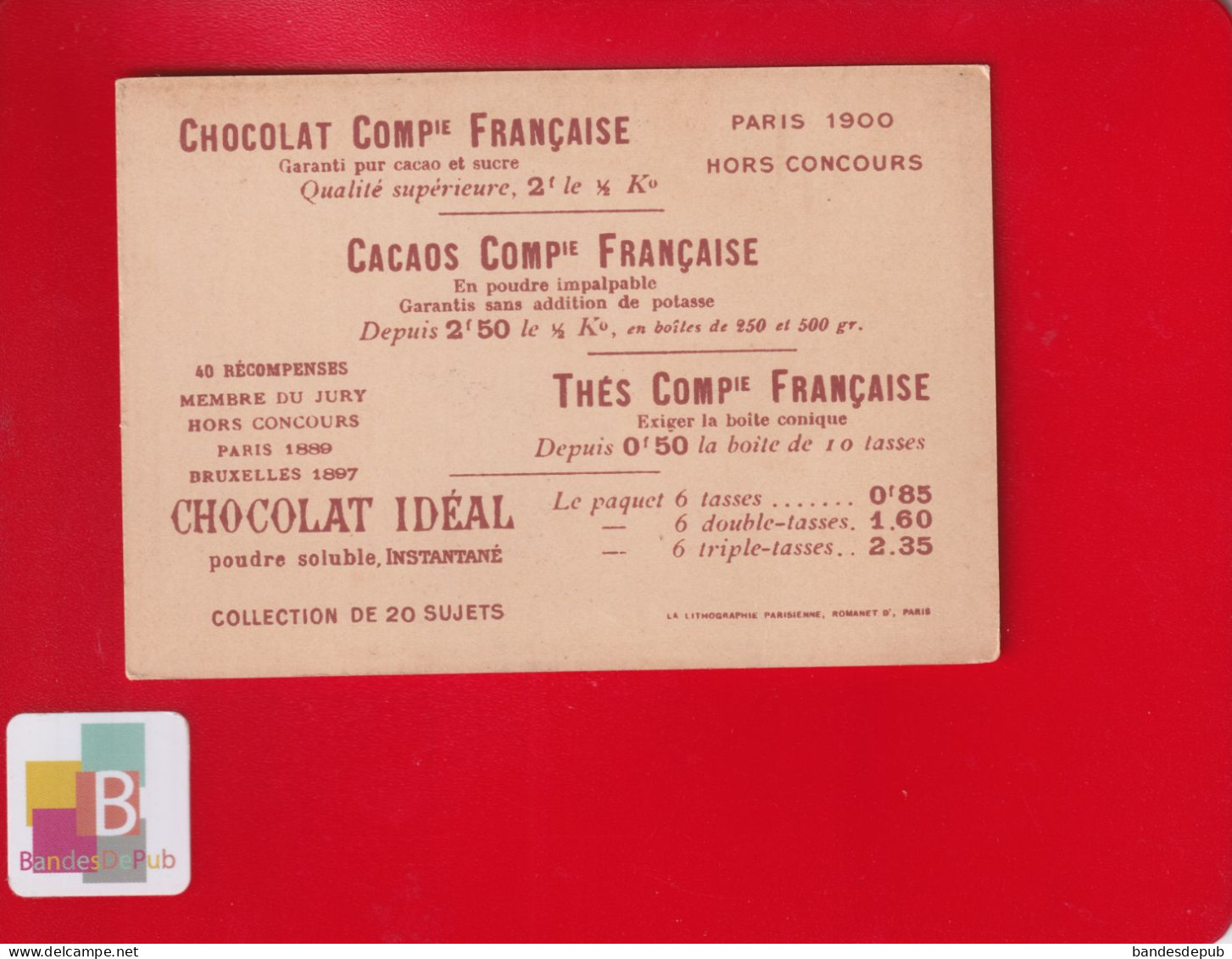 Chocolat IDEAL COMPAGNIE FRANÇAISE  Jolie Chromo Romanet  Esquimaux Feu De Camp Rennes - Otros & Sin Clasificación