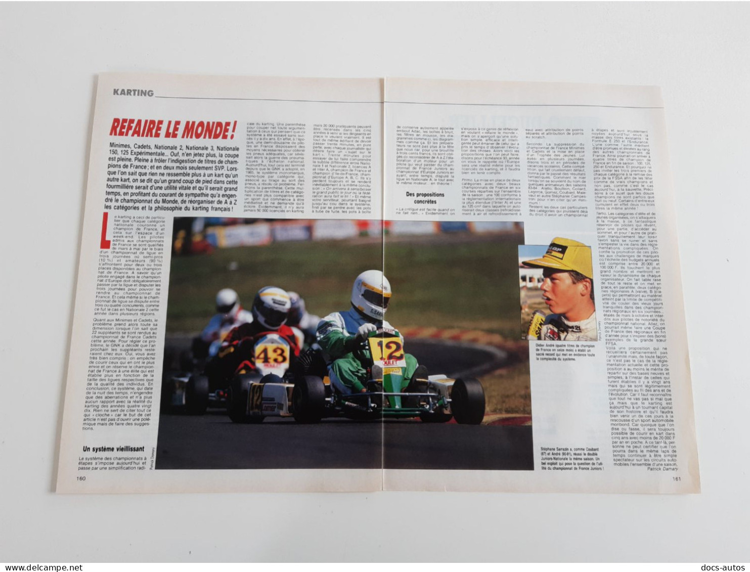 Coupure De Presse Sport Automobile - Course De Karting - Sonstige & Ohne Zuordnung