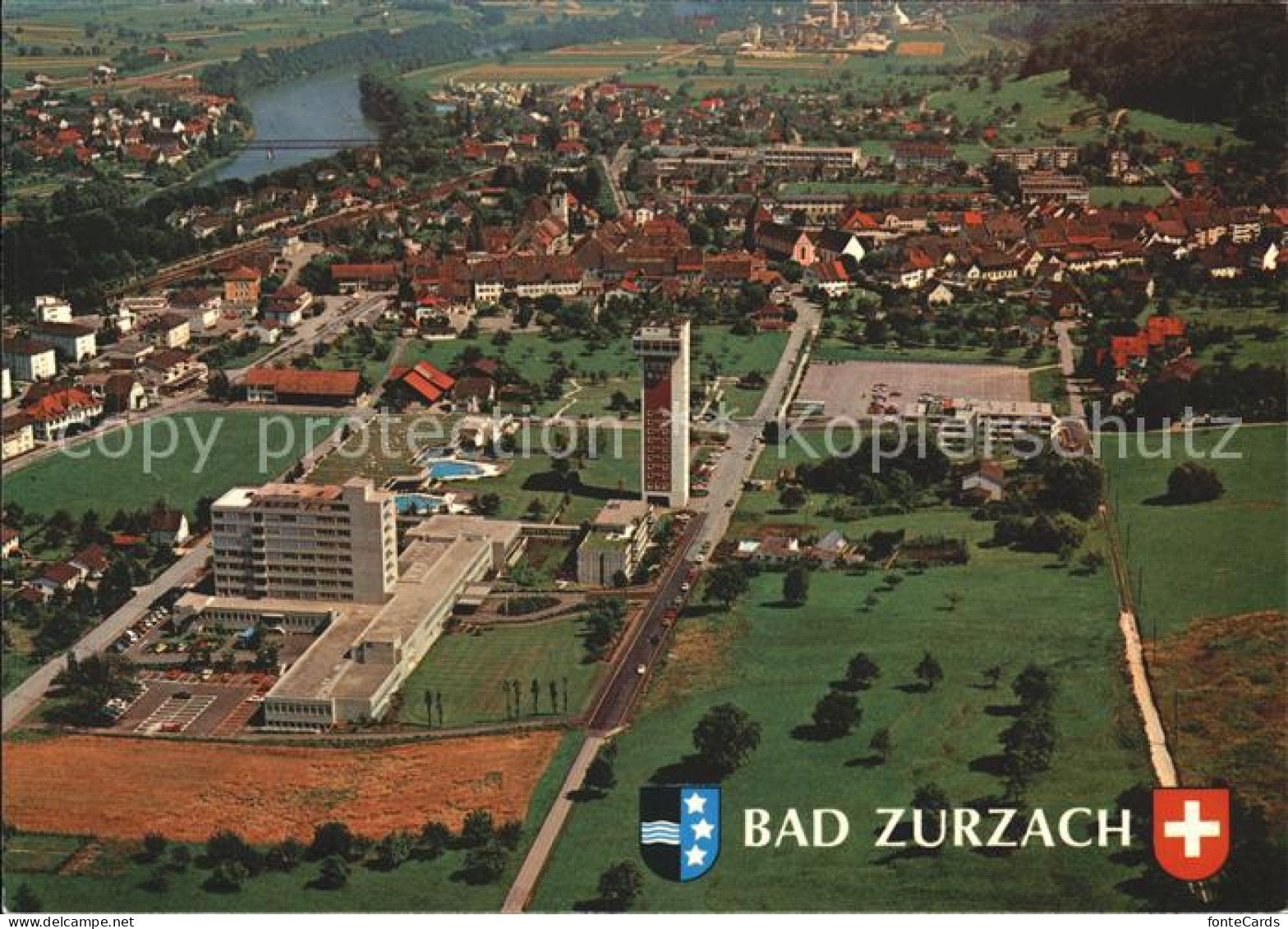 11851326 Bad Zurzach Fliegeraufnahme Mit Thermalbad Und Rheumazentrum Bad Zurzac - Sonstige & Ohne Zuordnung
