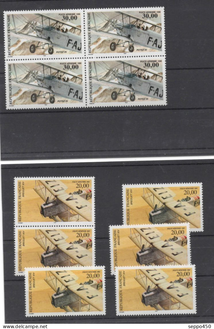 LOT MODERNE FORTE FACIALE POSTE AERIENNE, 1275 FF/ 200 EUROS POUR AFFRANCHIR STAMPS BRIEFMARKEN - Sonstige & Ohne Zuordnung