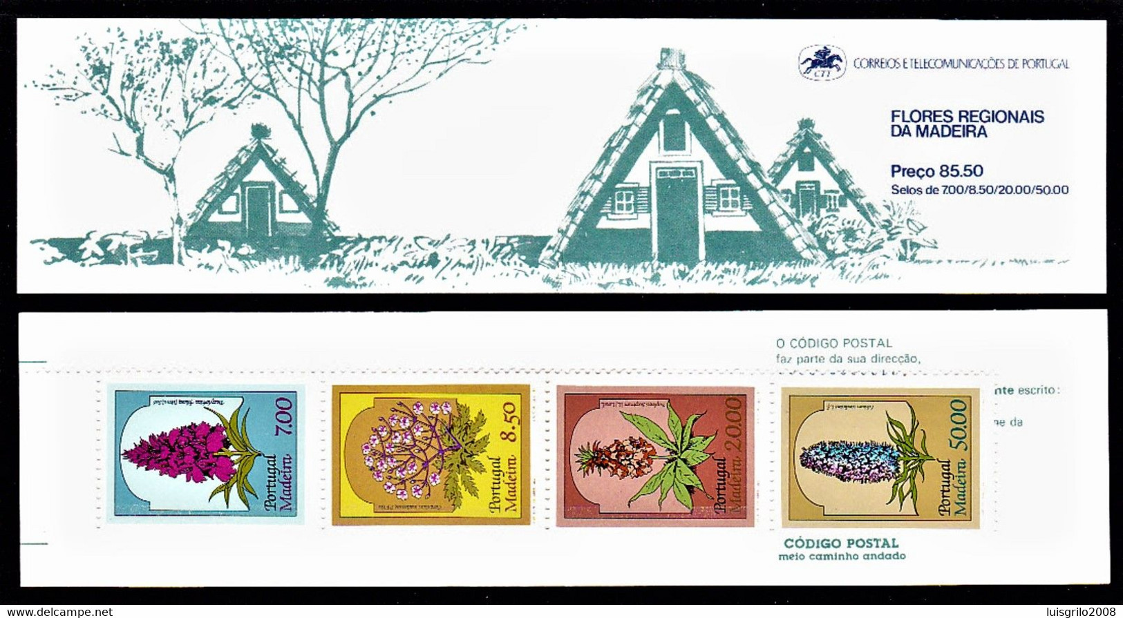 Carnet/ Bloklet - Flores Regionais Da Madeira, Portugal Madeira 1981 -|- Mundifil - 1537-1540 . MNH - Postzegelboekjes