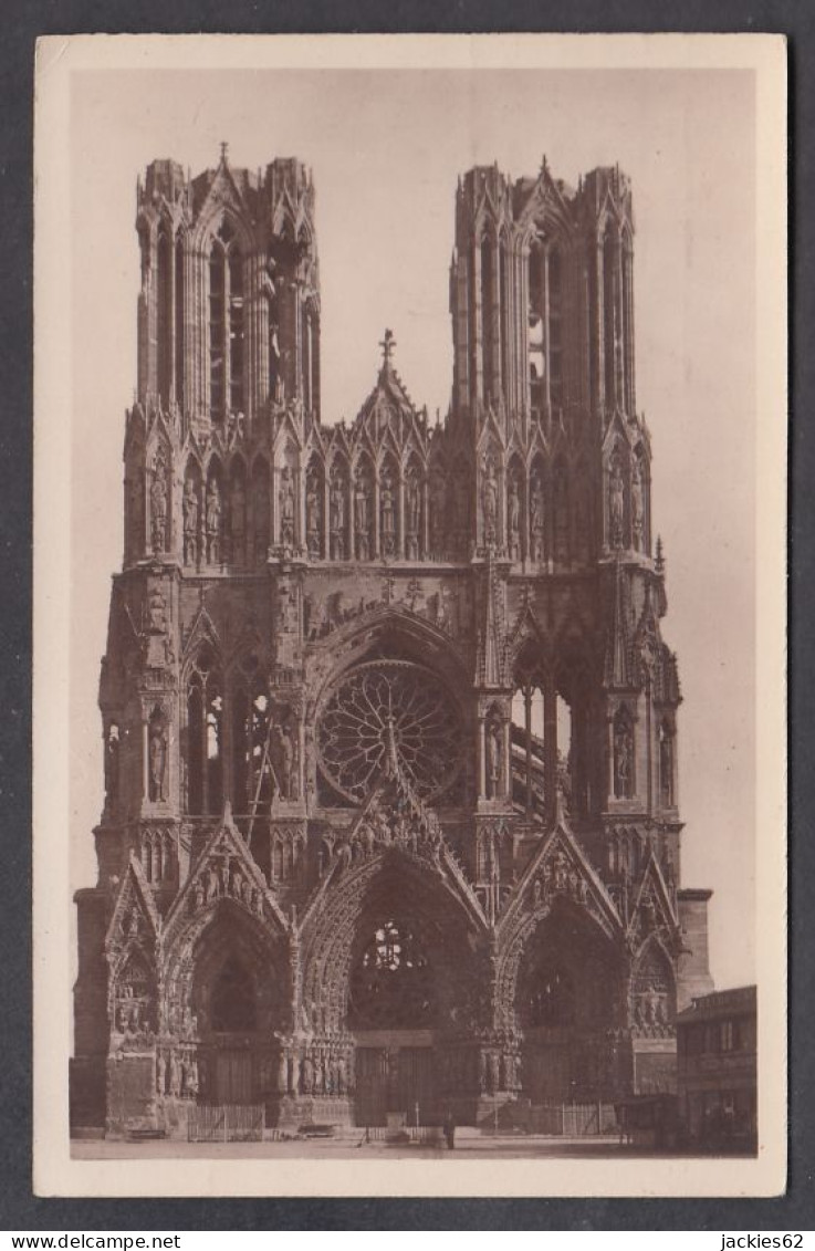 121536/ REIMS, Après La Guerre, Façade De La Cathédrale - Reims