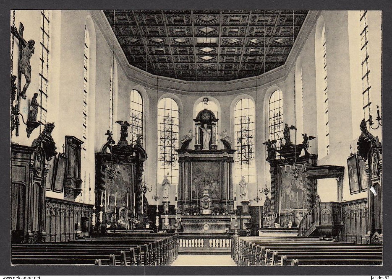 070108/ FOY-NOTRE-DAME, L'Eglise, Vue Du Choeur, Plafond à Caissons - Dinant