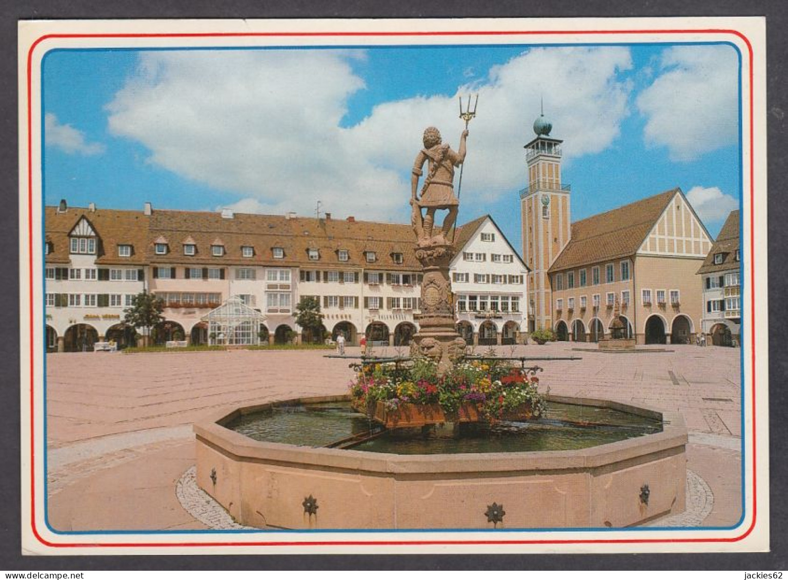 128458/ FREUDENSTADT , Marktplatz Mit Rathaus Und Brunnen - Freudenstadt