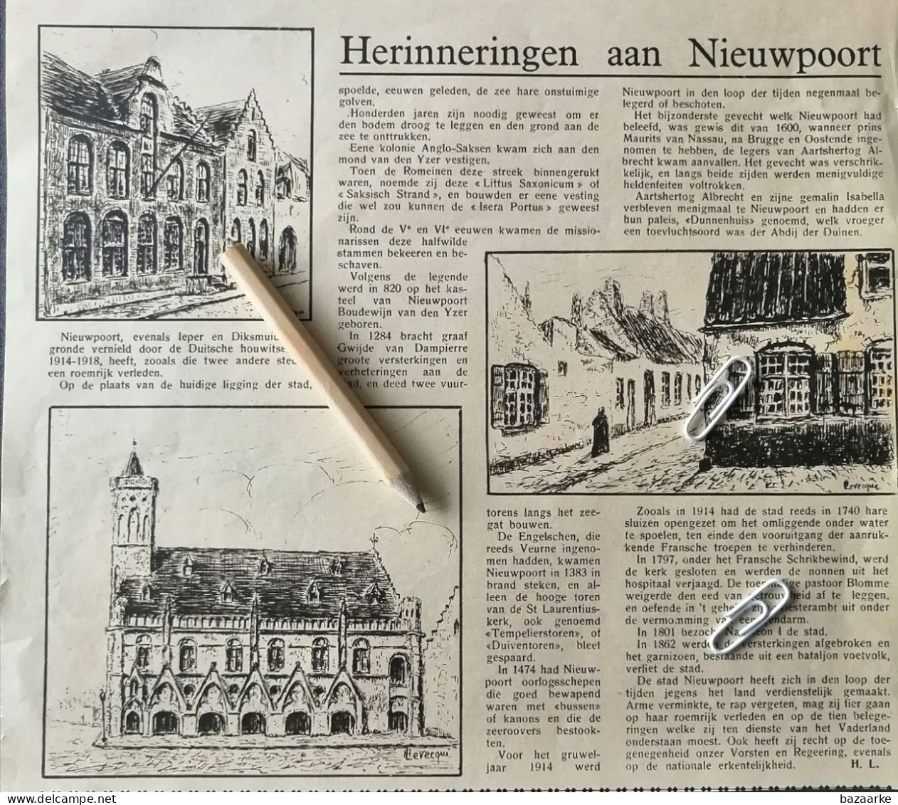 1934 / HERINNERINGEN AAN NIEUWPOORT - Sin Clasificación