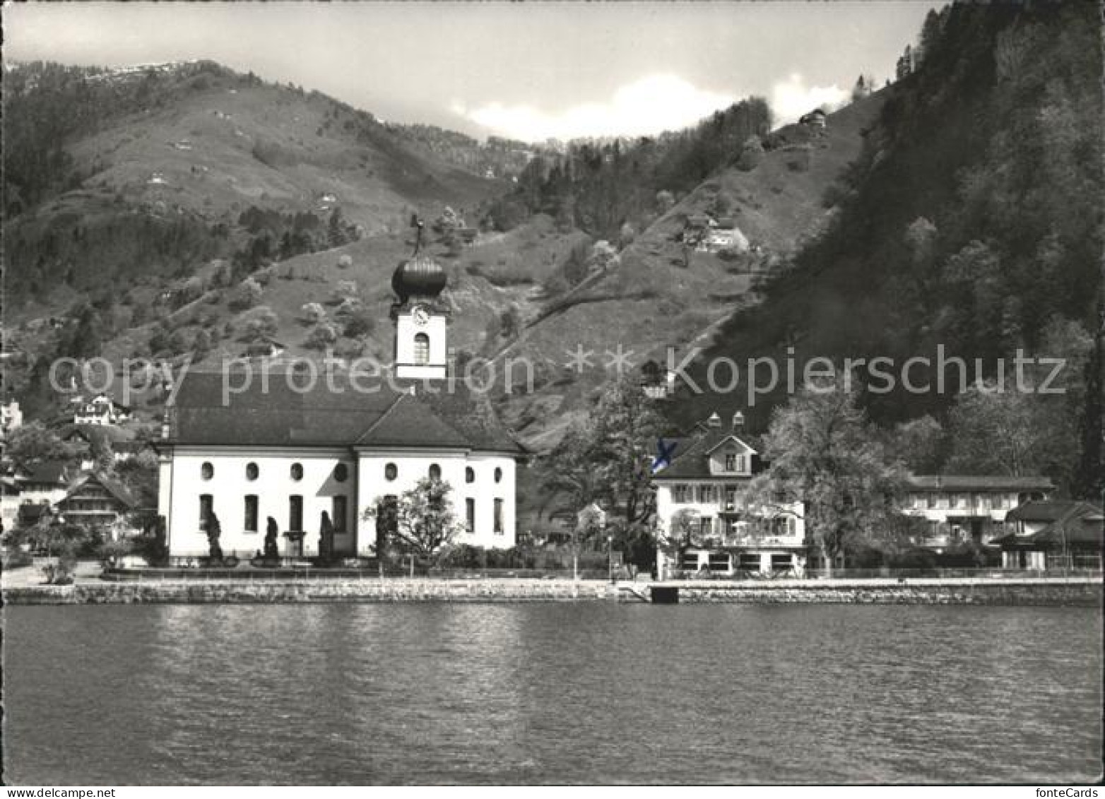 11849376 Gersau Vierwaldstaettersee Pension Villa Maria Kirche Gersau - Sonstige & Ohne Zuordnung