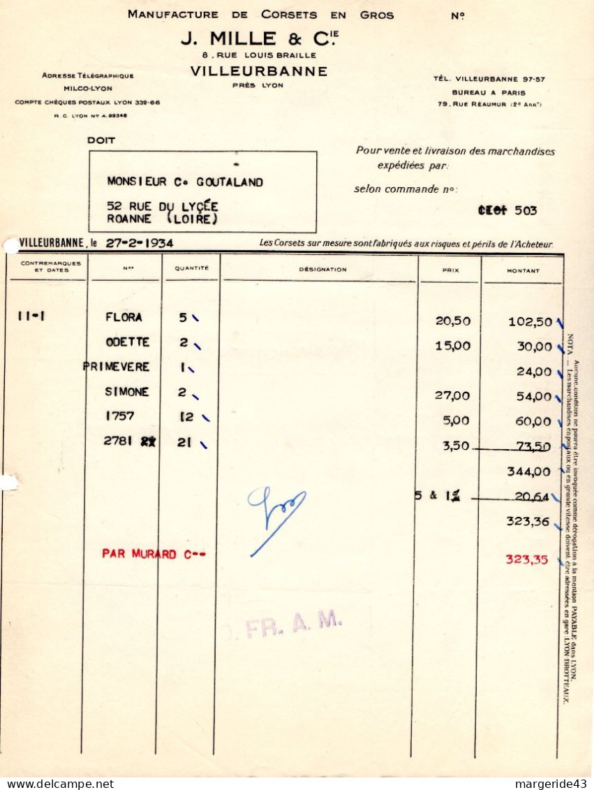 FRANCE LOT DE 41  FACTURES DIVERSES