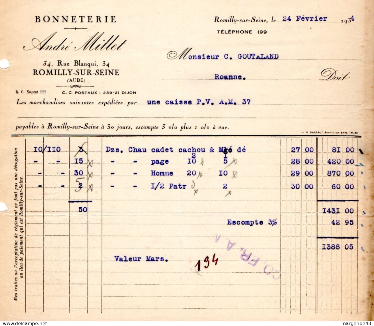 FRANCE LOT DE 41  FACTURES DIVERSES