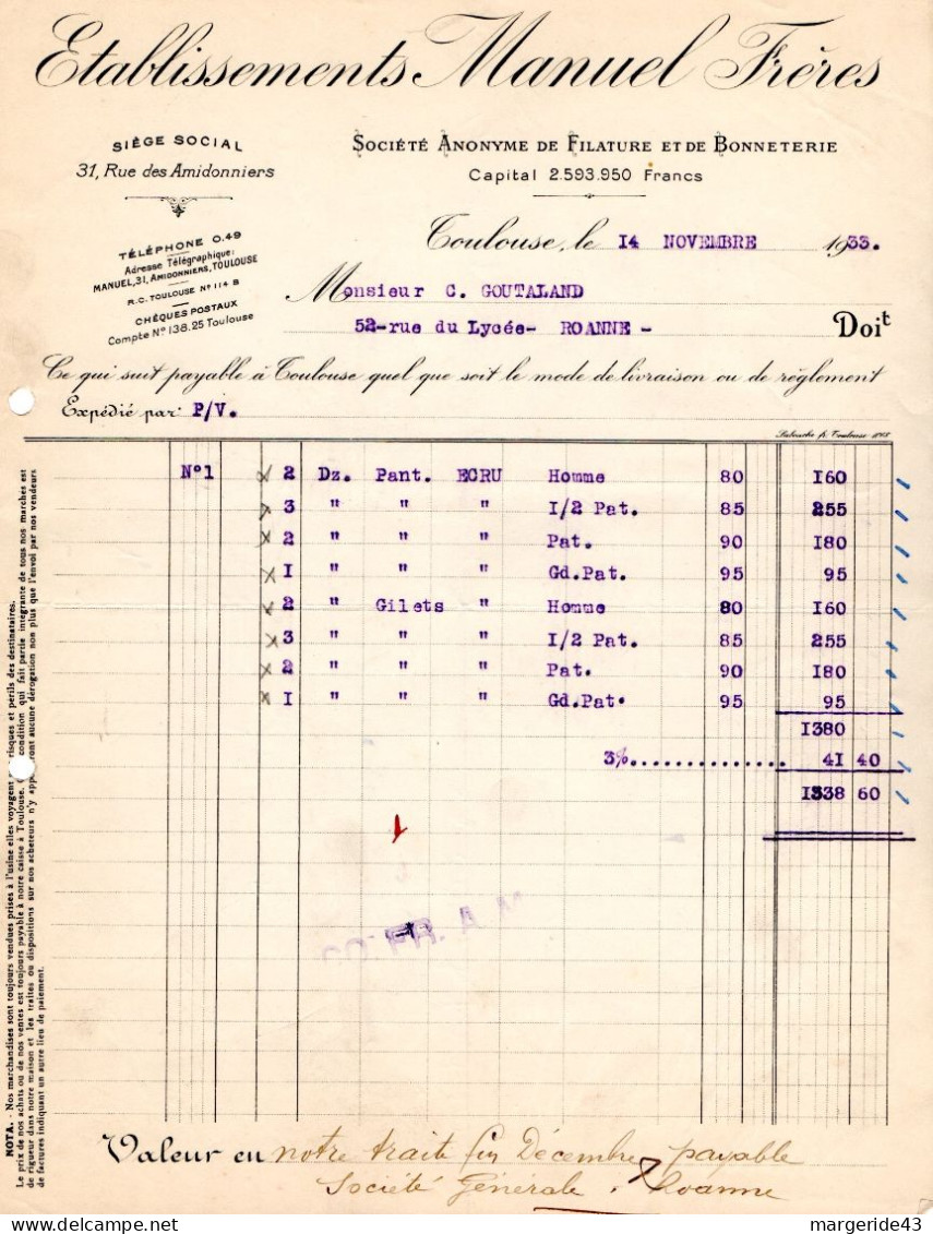 FRANCE LOT DE 41  FACTURES DIVERSES