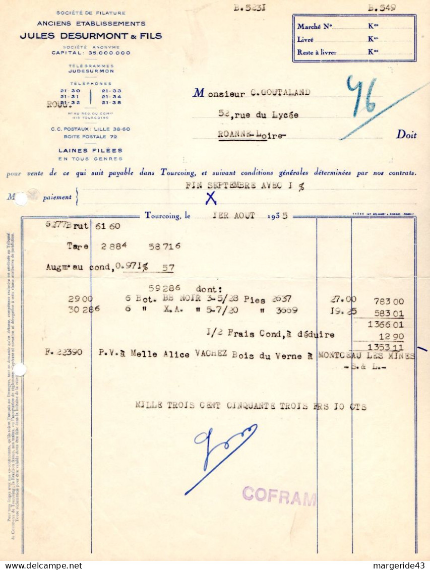 FRANCE LOT DE 41  FACTURES DIVERSES