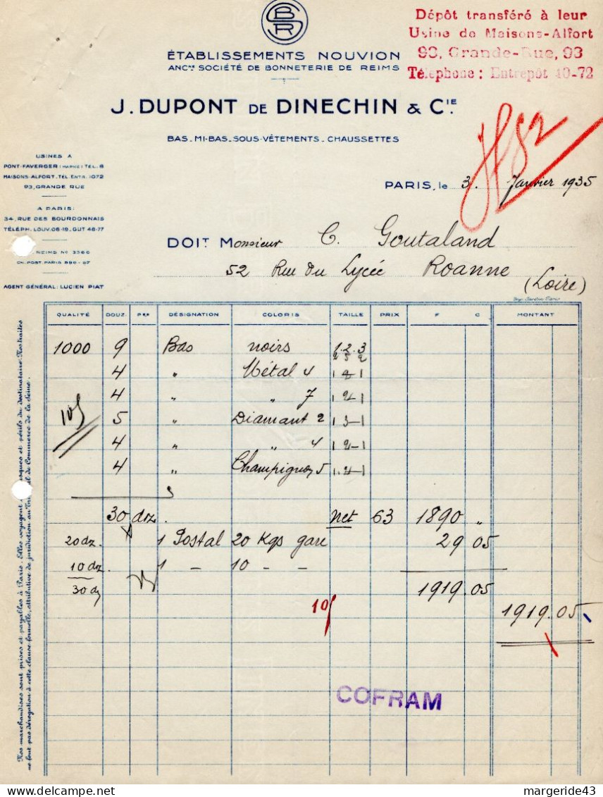 FRANCE LOT DE 41  FACTURES DIVERSES