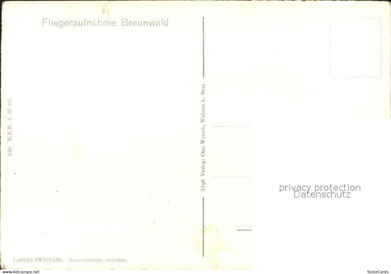 11849306 Braunwald GL Fliegeraufnahme Braunwald - Otros & Sin Clasificación