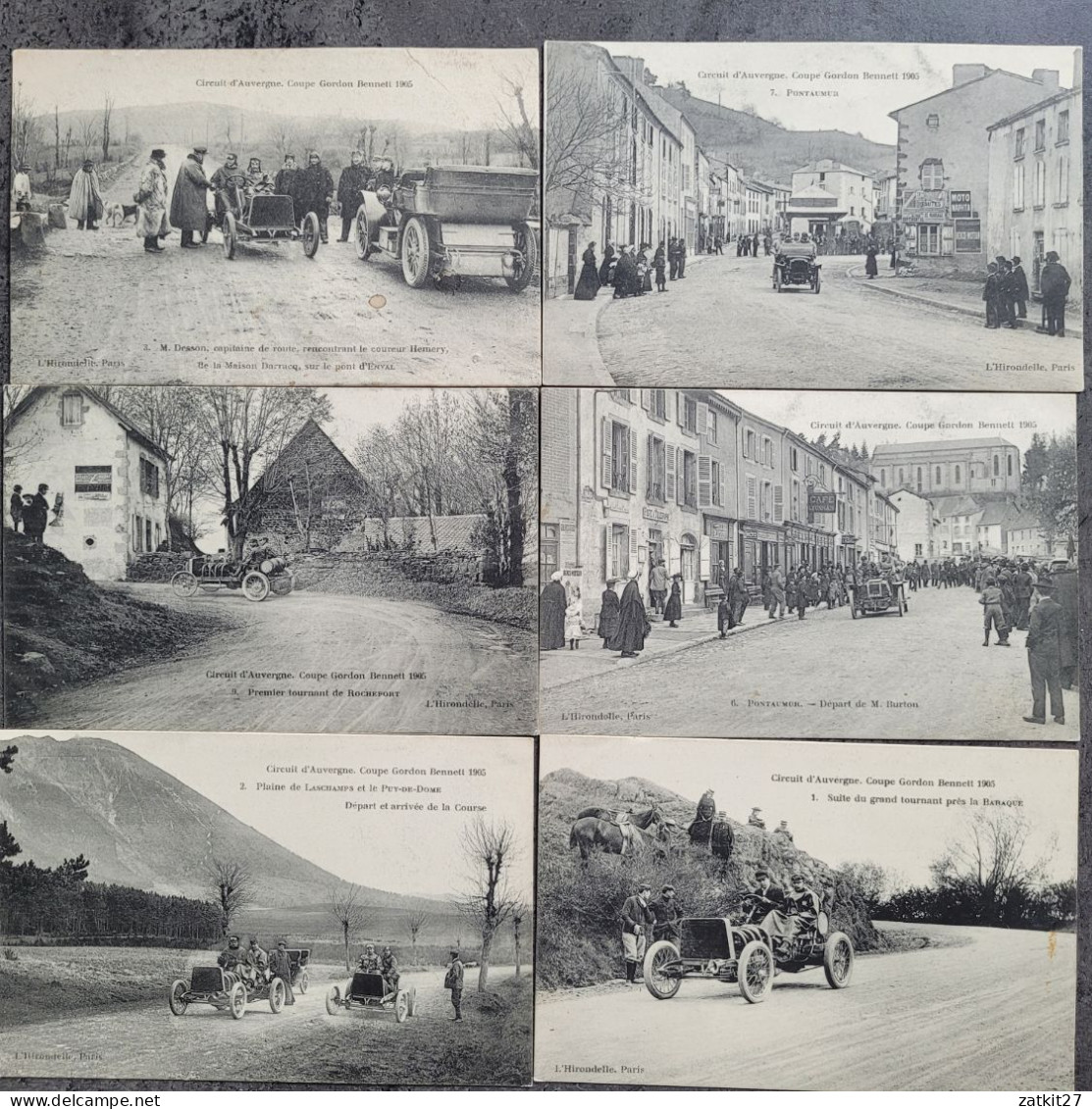 Cartes Postales, Coupe Gordon Bennett 1905, Course Automobile - Auvergne Types D'Auvergne