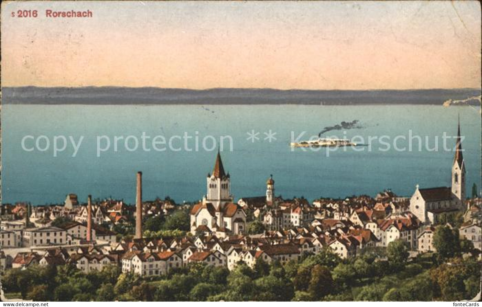 11848786 Rorschach Bodensee Dampfer Ortsansicht Rorschach - Other & Unclassified