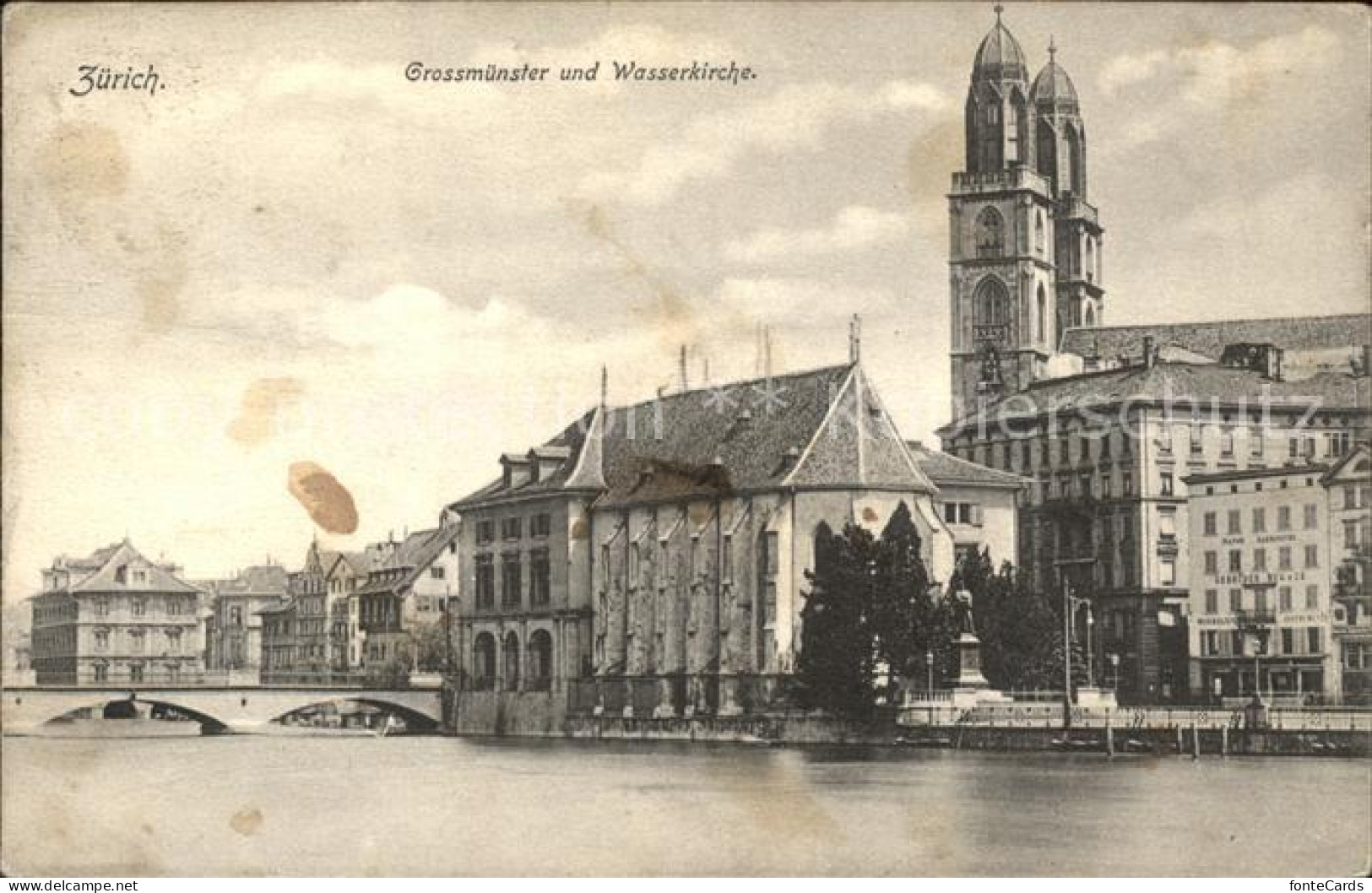 11848746 Zuerich ZH Grossmuenster Wasserkirche Zuerich - Other & Unclassified