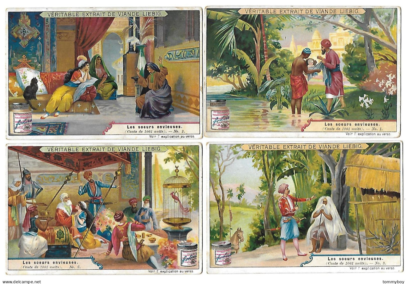 S 685, Liebig 6 Cards, Les Soeurs Envieuses (some Spots) (ref B17) - Liebig