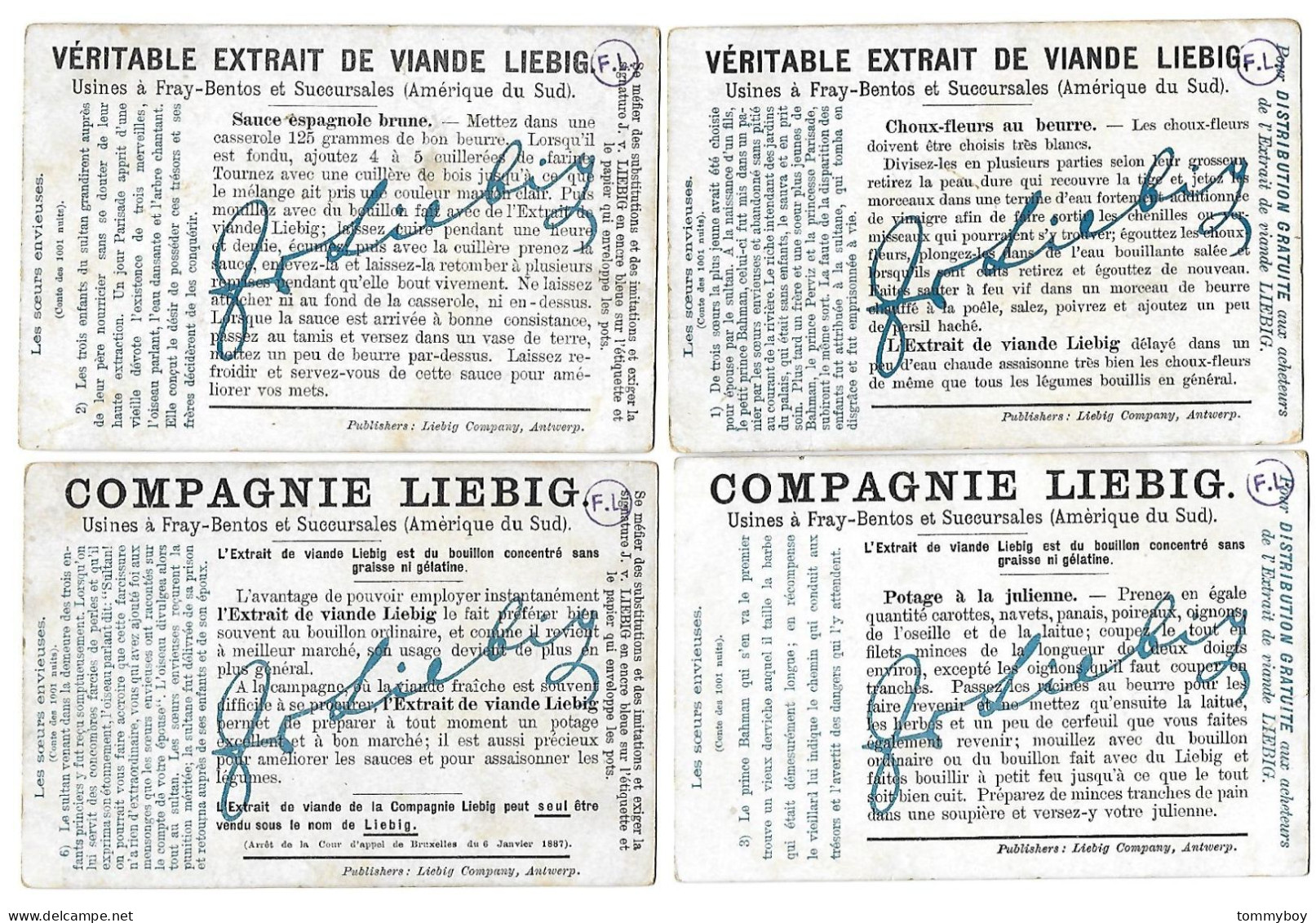 S 685, Liebig 6 Cards, Les Soeurs Envieuses (some Spots) (ref B17) - Liebig