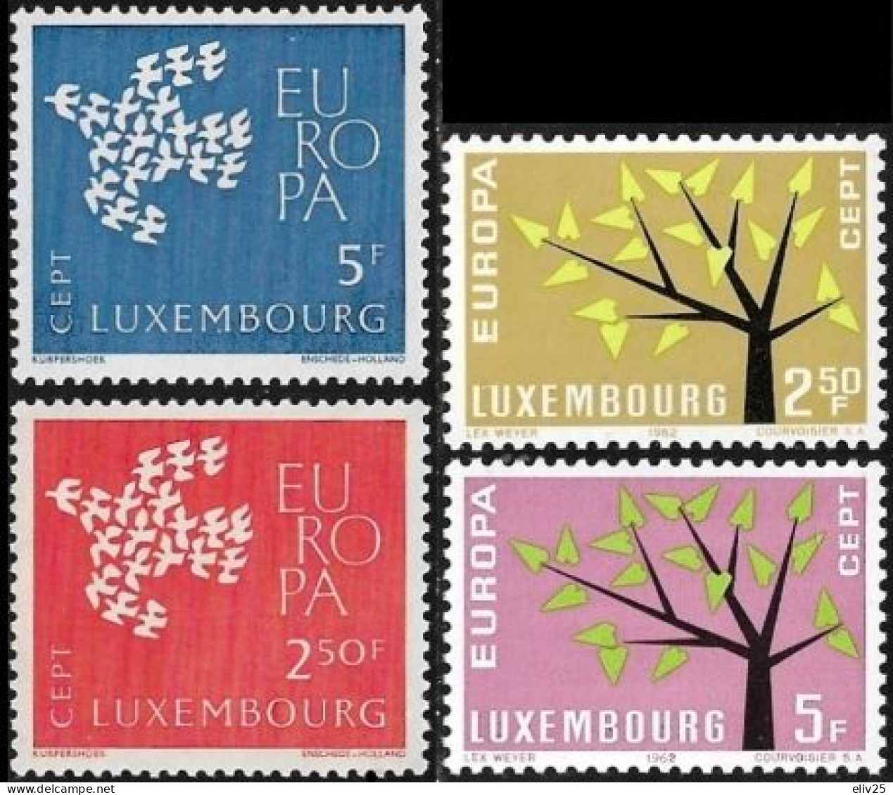 Luxembourg 1961/1962, Europa CEPT - 4 V. MNH - Autres & Non Classés