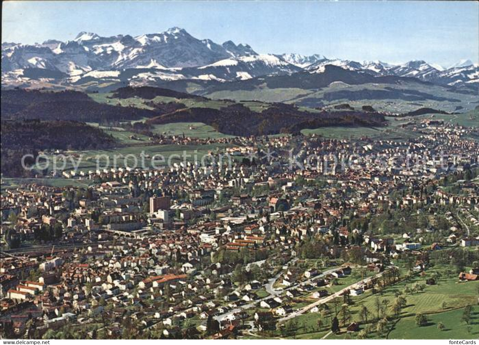 11847417 St Gallen SG Fliegeraufnahme Mit Saentis St. Gallen - Autres & Non Classés