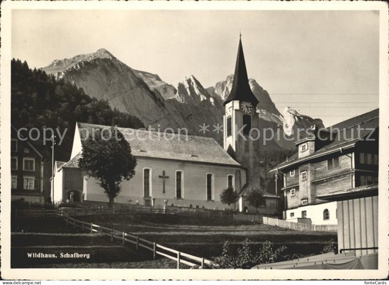 11847147 Wildhaus SG Kirche Mit Schafberg Wildhaus - Sonstige & Ohne Zuordnung