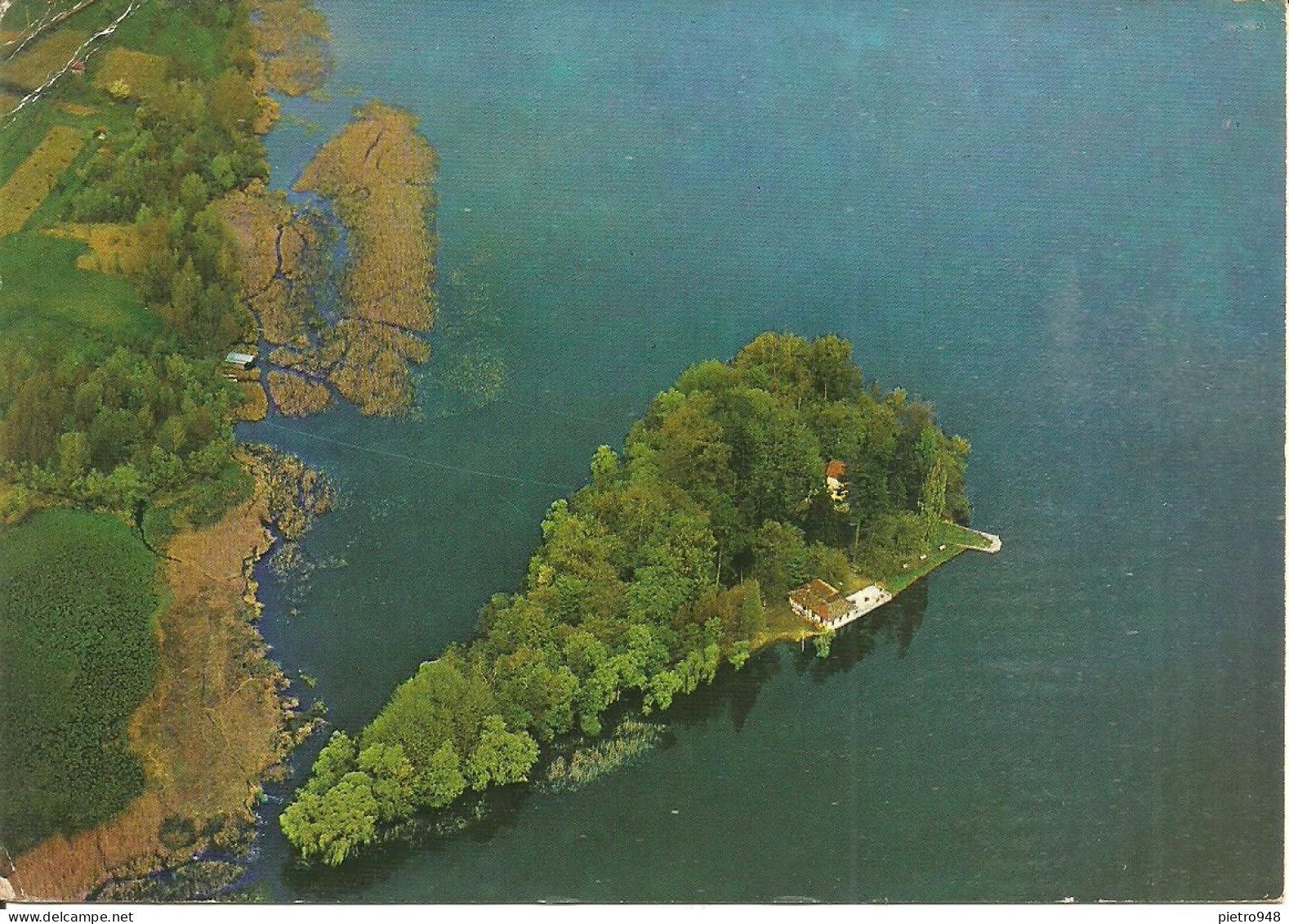 Biandronno (Varese) Lago Di Varese, Isola Virginia, Veduta Aerea, Aerial View, Vue Aerienne - Varese