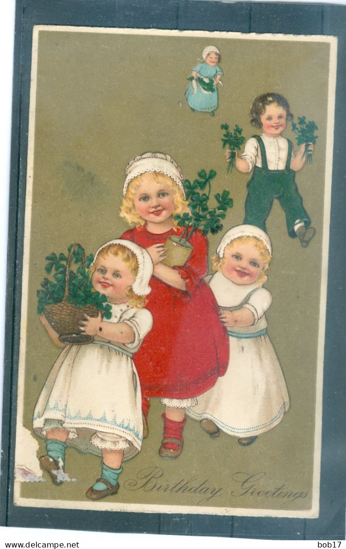 Relief - Gaufrée - Embossed - Prage - Caricature - Enfants - Tache - Autres & Non Classés