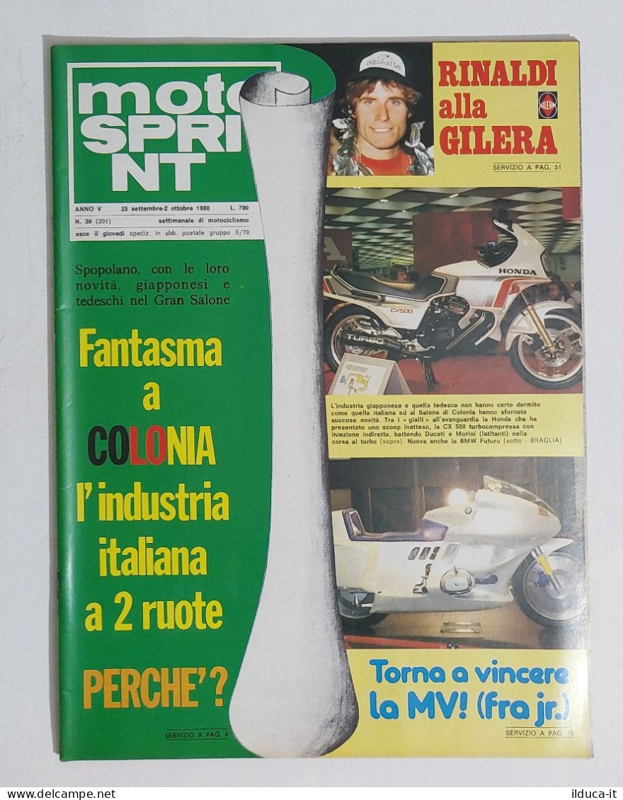 60463 Motosprint 1980 A. V N. 39 - Honda TT1 / Piaggio Ciao Ad Acqua - Moteurs