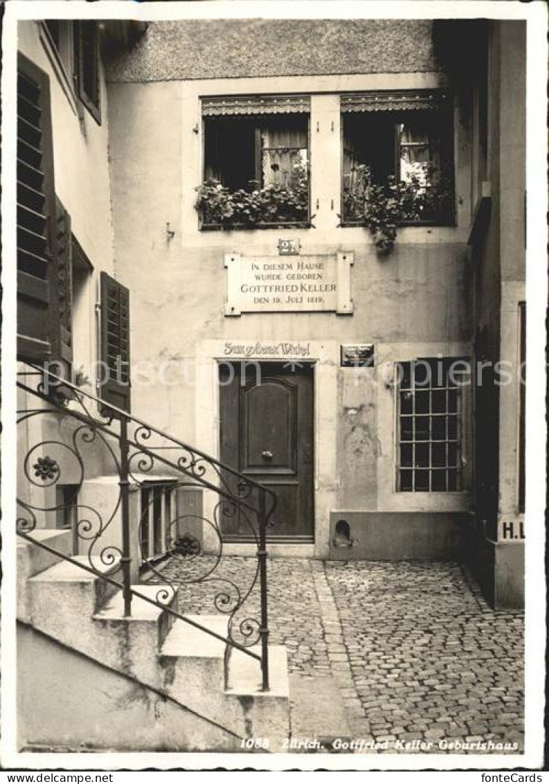 11847016 Zuerich Gottfried Keller Geburtshaus Zuerich - Sonstige & Ohne Zuordnung