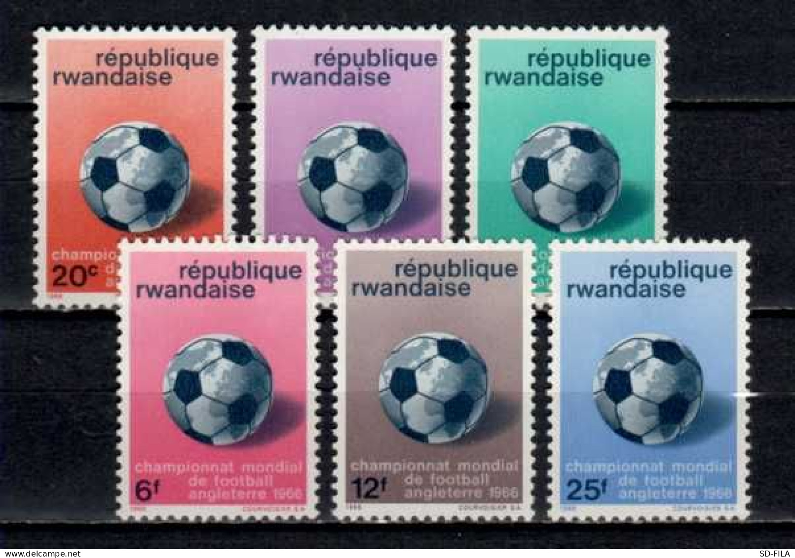 Belgian Congo Belge - Rwanda 1966 N° 173/178 MNH Complete Set Worldcup Soccer England C7.00Eu - Neufs