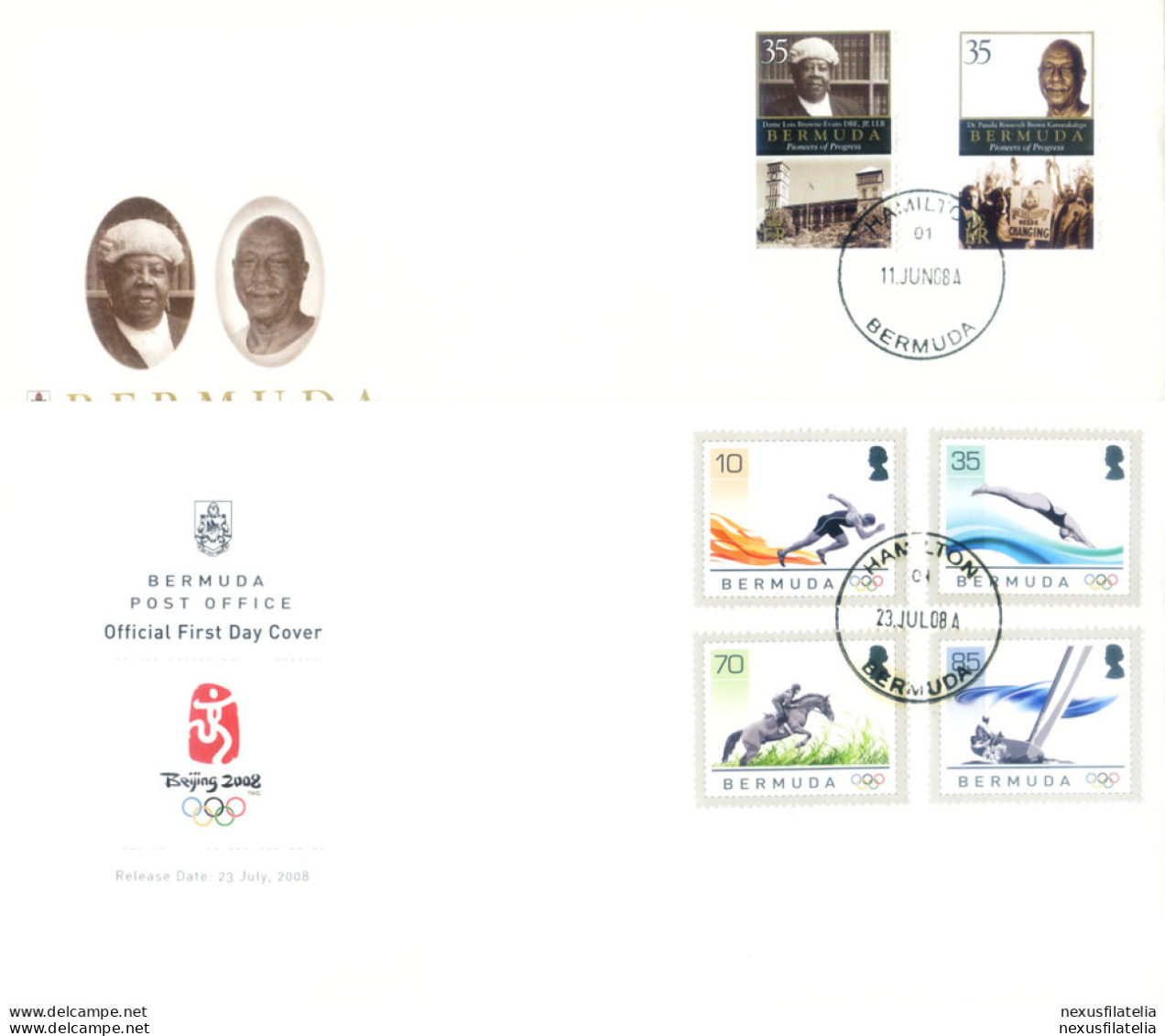 6 FDC Del 2008. - Bermudes