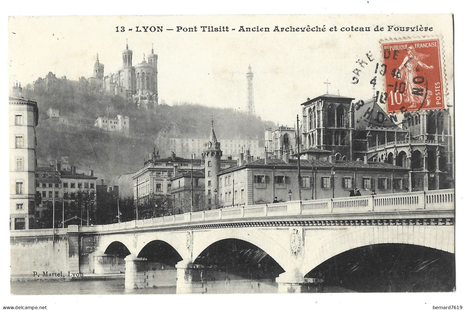 69 Lyon -  Pont Tilsitt - Ancien Archeveche Et Coteau De Fourviere - Autres & Non Classés