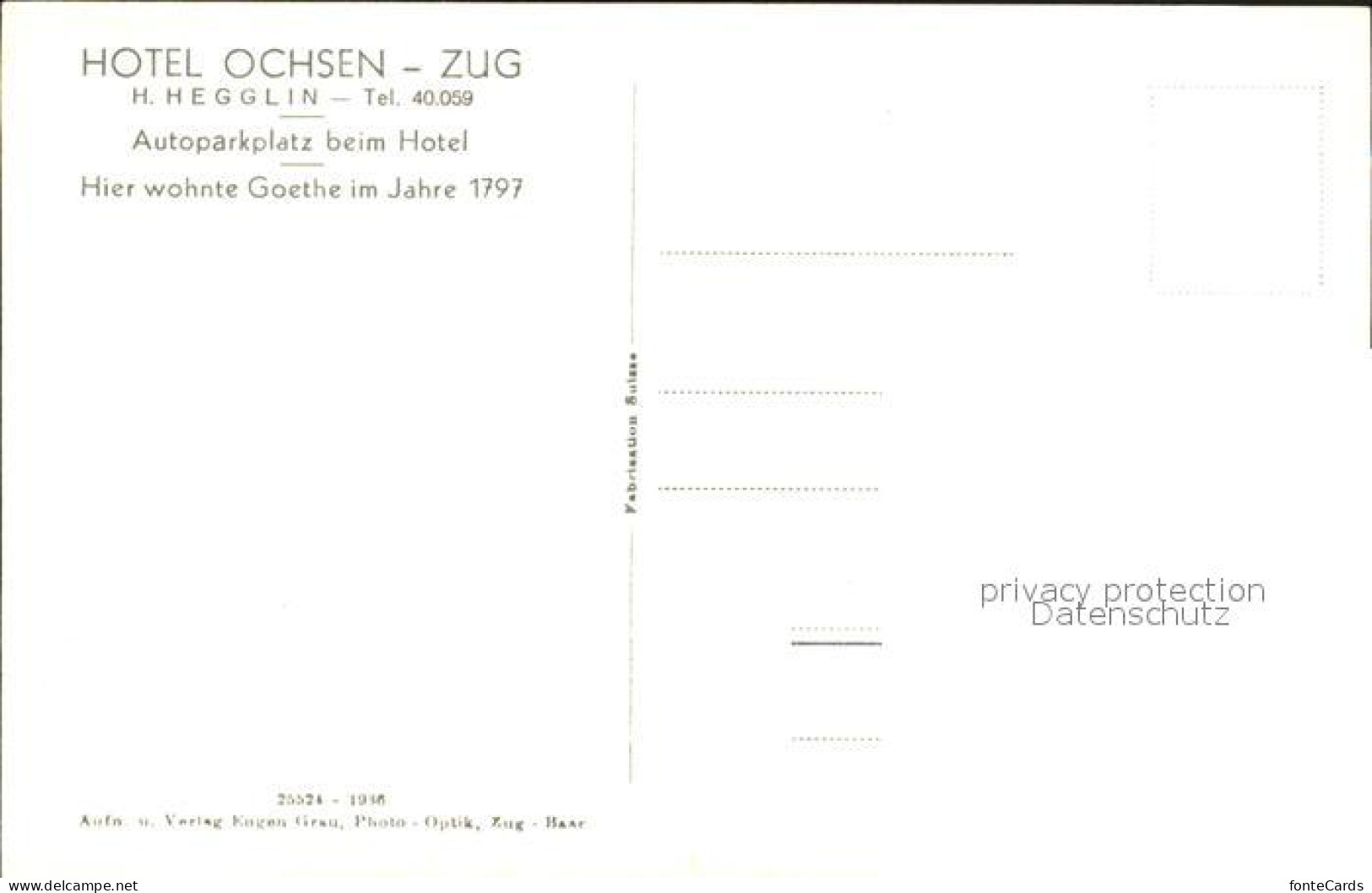 11846816 Zug ZG Hotel Ochsen Kolinplatz Brunnen Zug - Other & Unclassified
