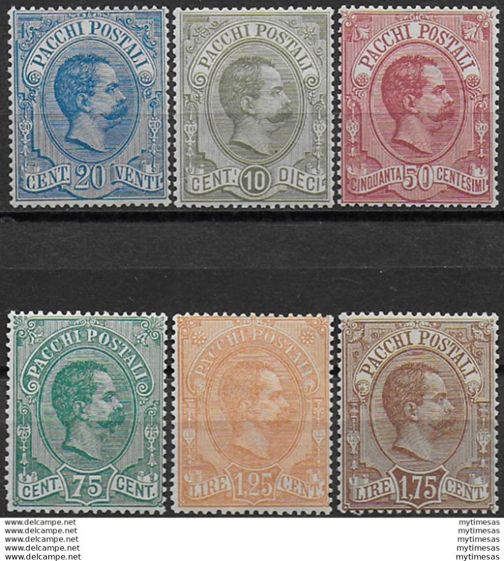 1884-86 Italia Pacchi Postali Bc 6v. MNH Sassone N. 1/6 - Other & Unclassified