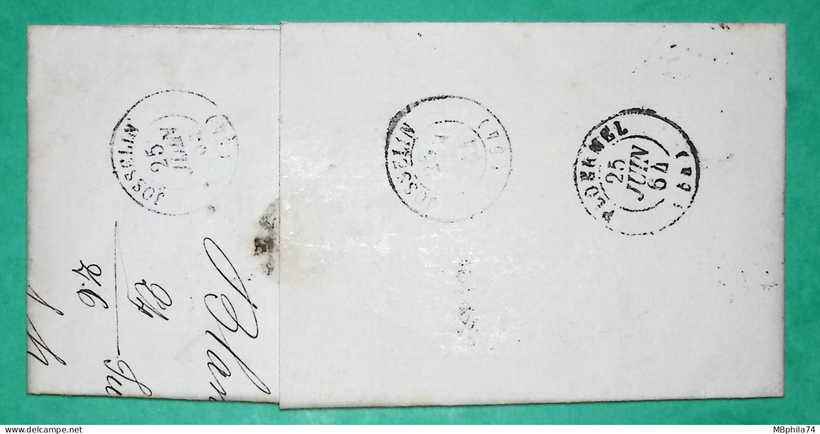 N°22 GC 2180 MALESTROIT MORBIHAN POUR JOSSELIN 1864 LETTRE COVER FRANCE - 1849-1876: Klassik