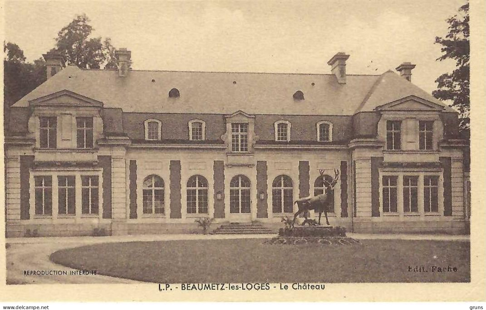 Beaumetz Les Loges Le Château, Rare Avec Statue Du Cerf - Sonstige & Ohne Zuordnung