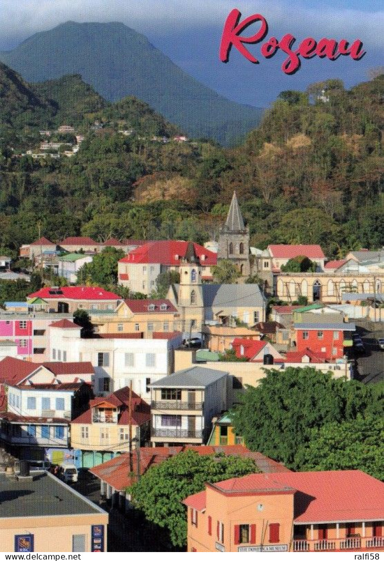 1 AK Dominica * Blick Auf Die Hauptstadt Roseau - Luftbildaufnahme * - Dominica