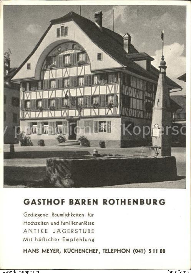11837297 Rothenburg LU Gasthof Baeren  Rothenburg LU - Andere & Zonder Classificatie