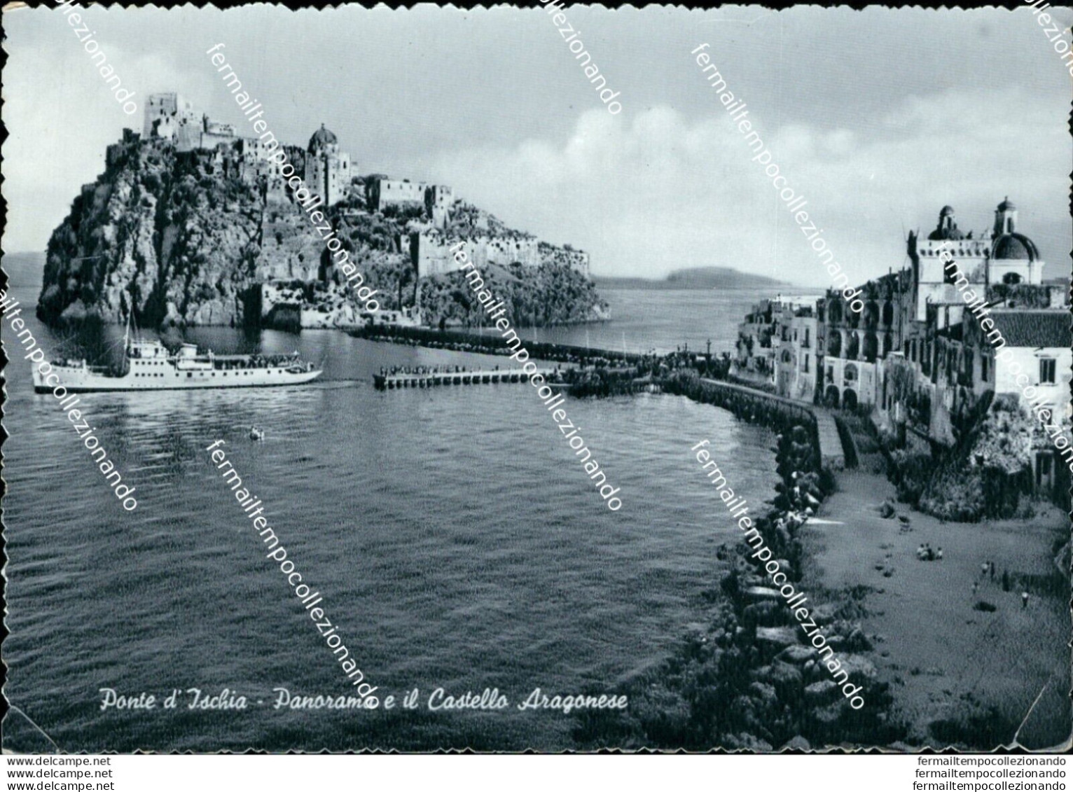P856 Cartolina  Porto D'ischia Panorama E Il Castello Aragonese Napoli - Napoli (Naples)