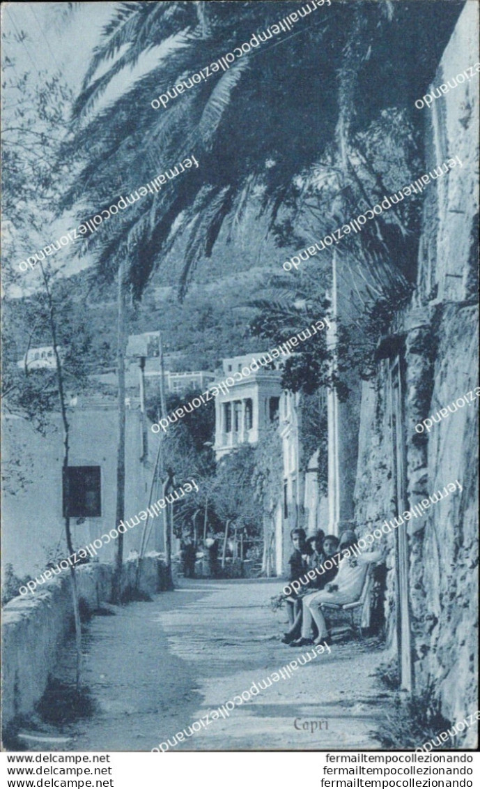 At664 Cartolina Capri Animata Bella! 1943 Provincia Di Napoli - Napoli